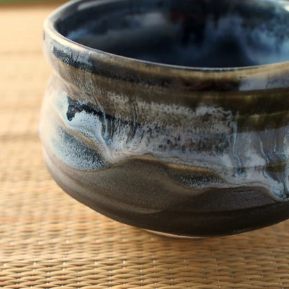 Black Unofunagashi Matcha Bowl