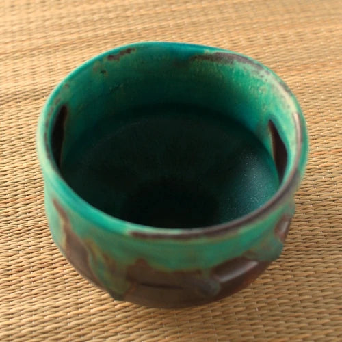 Turkish Blue Matcha Tea Bowl  トルコ青流し 抹茶碗 美濃焼 日本製
