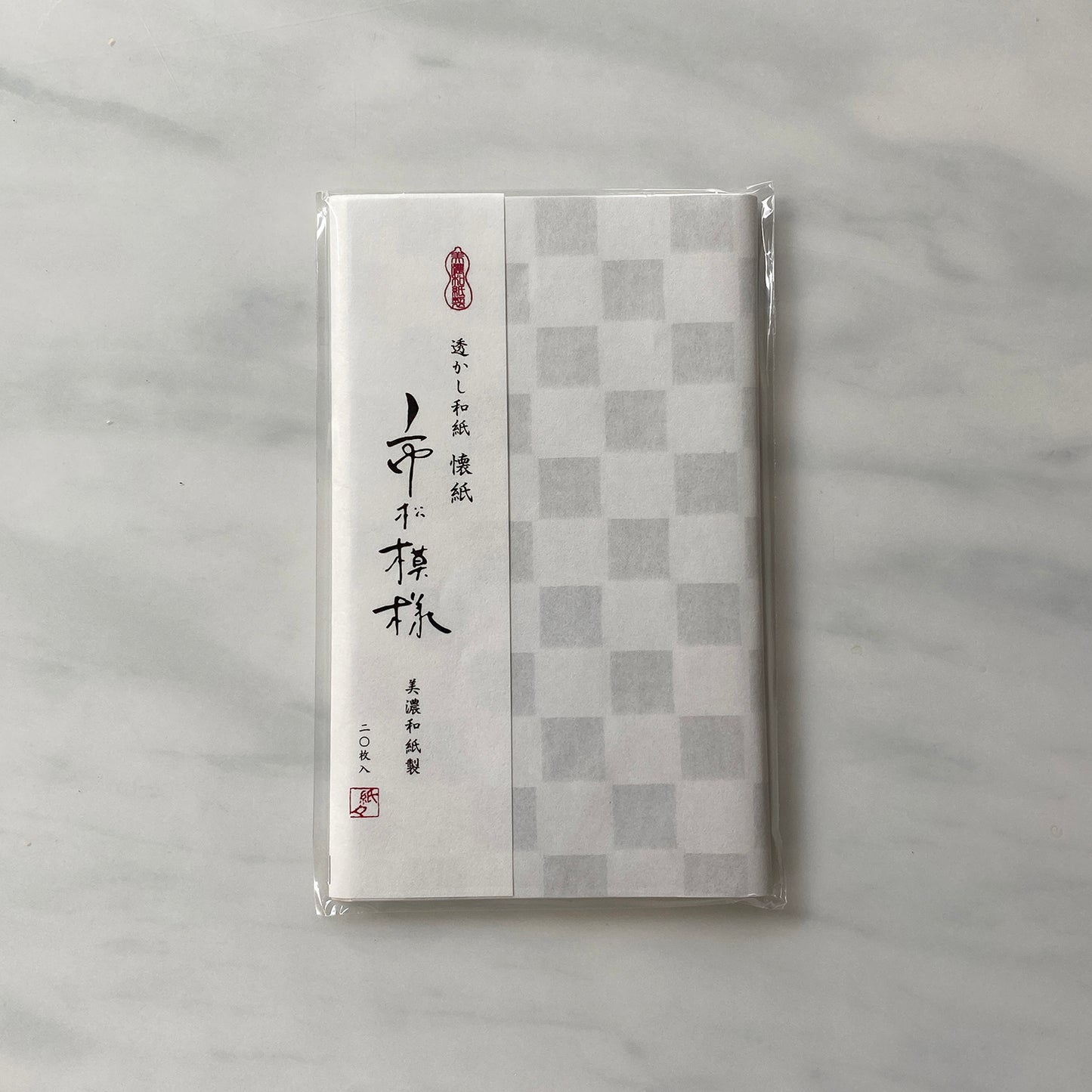 Kaishi Ichimatsu, Rice Paper for Tea Ceremony l 懐紙 美濃和紙  市松模様