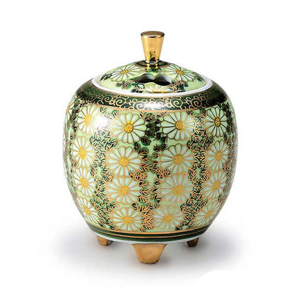 Kutani Incense Stand Chrysanthemum Gourd